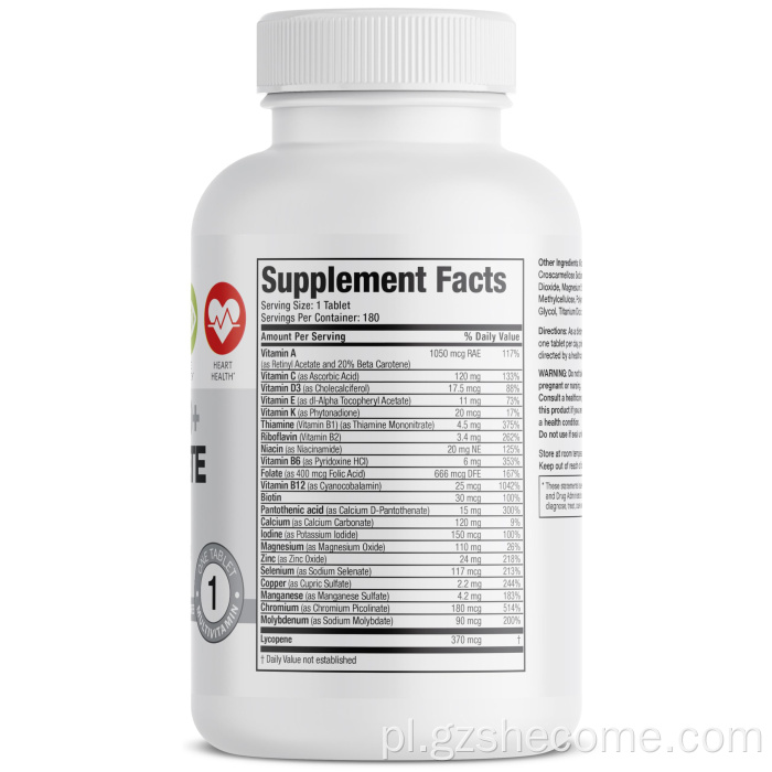 Tabletki multiwitaminowe kompletne tabletki multimineralne